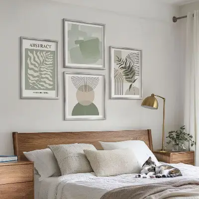 Botanische boho-abstracties meerluik in lijst