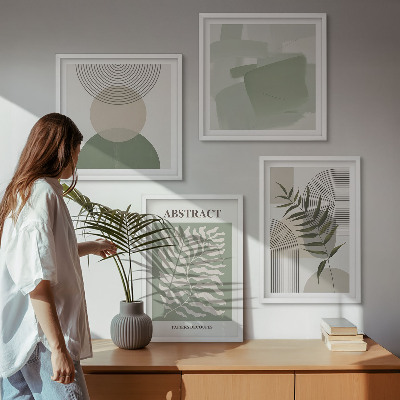 Meerluik in lijst Botanische boho-abstracties