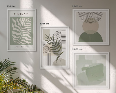Meerluik in lijst Botanische boho-abstracties