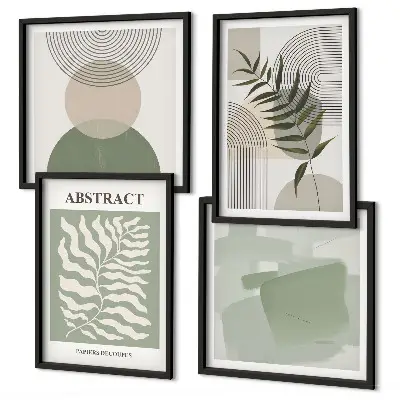 Botanische boho-abstracties meerluik in lijst