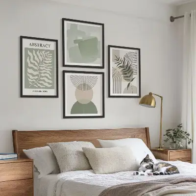 Botanische boho-abstracties meerluik in lijst
