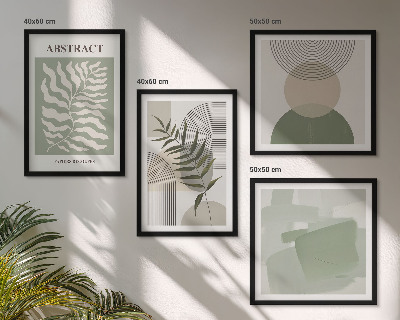 Meerluik in lijst Botanische boho-abstracties