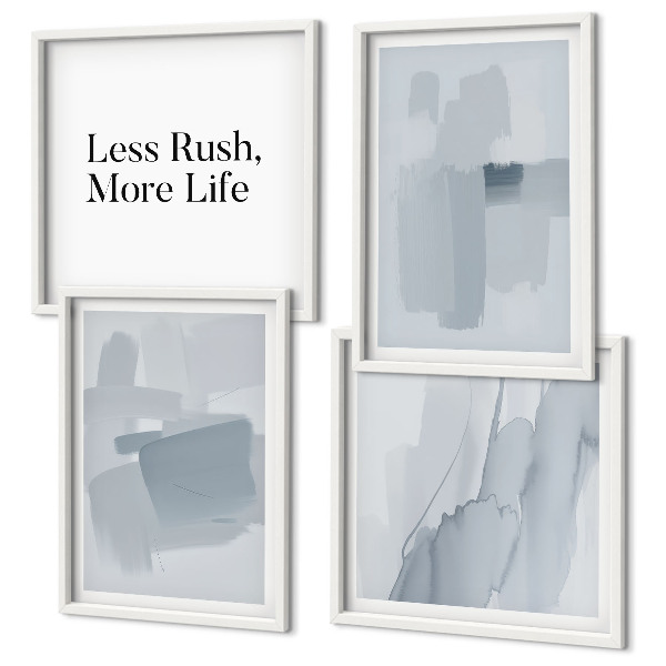 Set van posters met lijst Abstracte aquarelcomposities