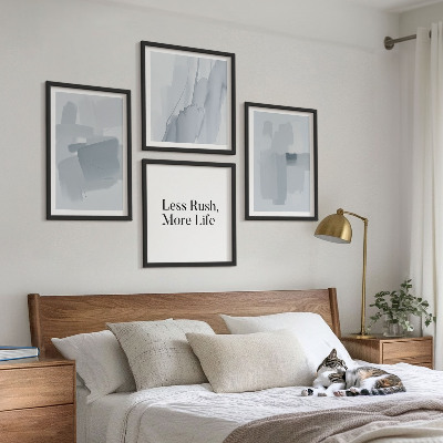 Set van posters met lijst Abstracte aquarelcomposities