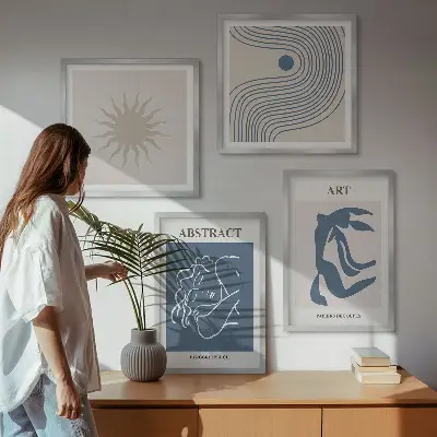 De stijlvolle abstracte patronen van Matisse meerluik in lijst