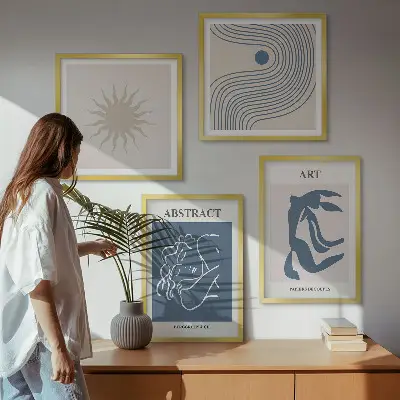 De stijlvolle abstracte patronen van Matisse meerluik in lijst