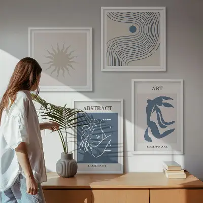 De stijlvolle abstracte patronen van Matisse meerluik in lijst