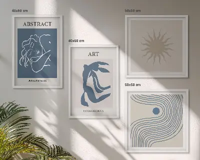 De stijlvolle abstracte patronen van Matisse meerluik in lijst