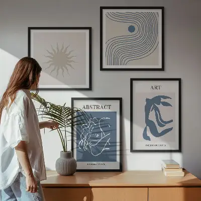 De stijlvolle abstracte patronen van Matisse meerluik in lijst