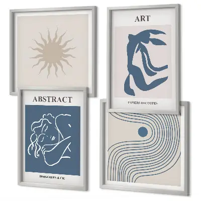 De stijlvolle abstracte patronen van Matisse meerluik in lijst