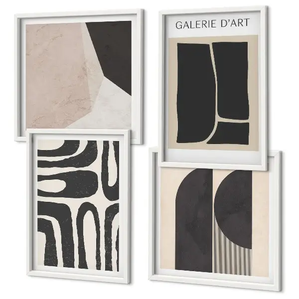 Abstracte minimalistische posters set van posters met lijst