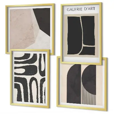 Abstracte minimalistische posters set van posters met lijst
