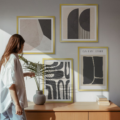 Set van posters met lijst Abstracte minimalistische posters