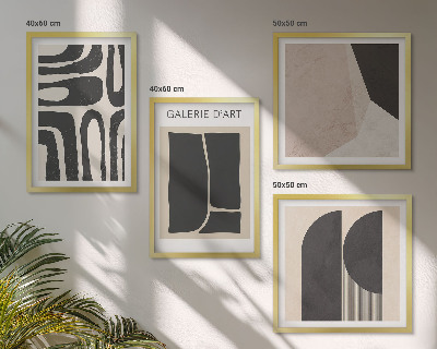 Set van posters met lijst Abstracte minimalistische posters