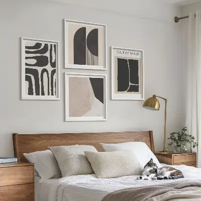 Abstracte minimalistische posters set van posters met lijst