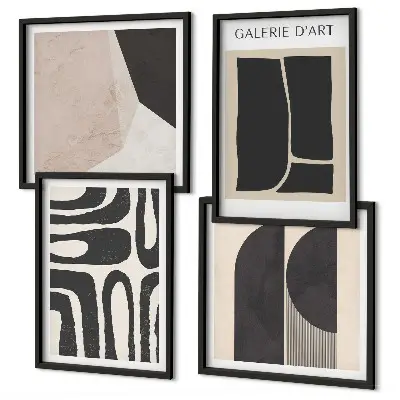 Abstracte minimalistische posters set van posters met lijst