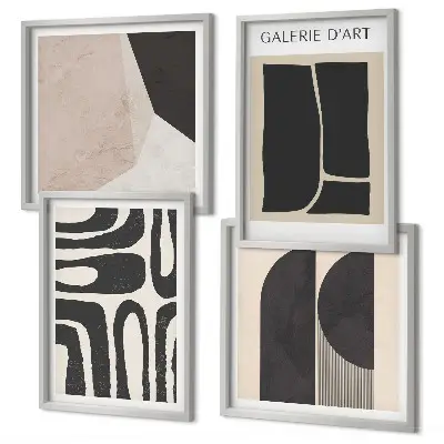 Abstracte minimalistische posters set van posters met lijst