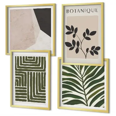 Botanische boho-composities meerluik in lijst