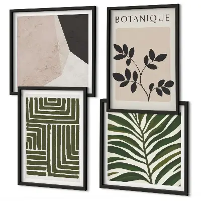 Botanische boho-composities meerluik in lijst