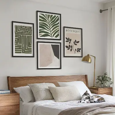 Botanische boho-composities meerluik in lijst