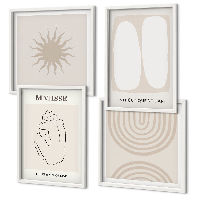 Set van posters met lijst Stijlvolle minimalistische lijnen