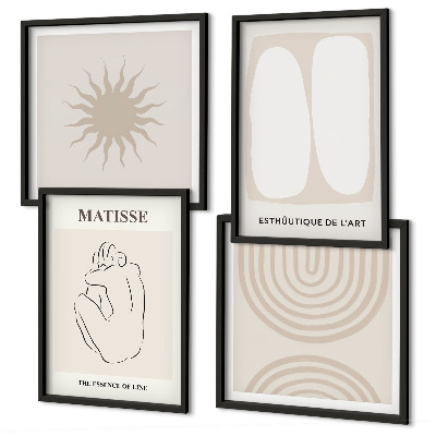 Set van posters met lijst Stijlvolle minimalistische lijnen