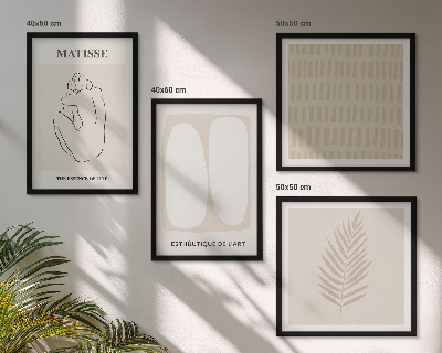 Meerluik in lijst Lijnen vormen beige wit