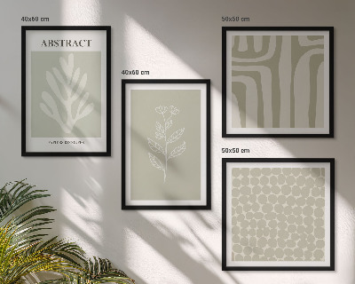 Set van posters met lijst Abstracte plantpatronen