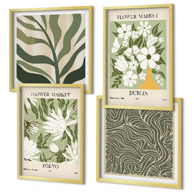 Meerluik in lijst Plantenpatronen boho decoraties