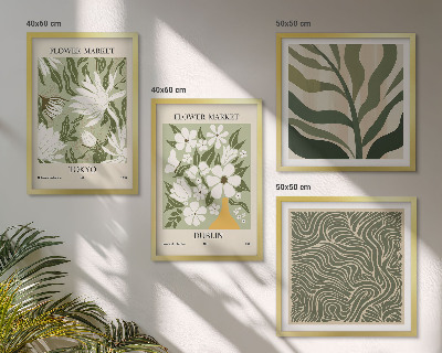 Meerluik in lijst Plantenpatronen boho decoraties