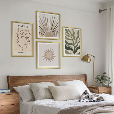 Set van posters met lijst Abstracte plantpatronen