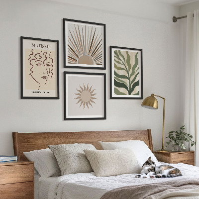 Set van posters met lijst Abstracte plantpatronen