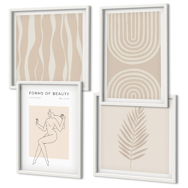 Set van posters met lijst Abstracte boho-decoraties