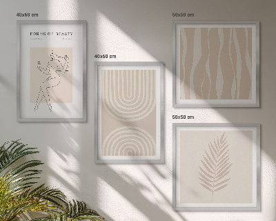 Set van posters met lijst Abstracte boho-decoraties
