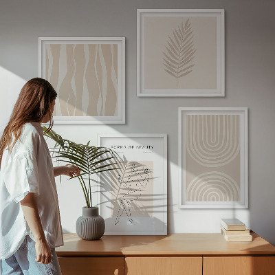 Set van posters met lijst Abstracte boho-decoraties