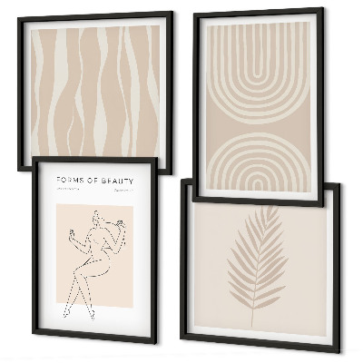 Set van posters met lijst Abstracte boho-decoraties