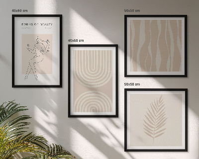 Set van posters met lijst Abstracte boho-decoraties