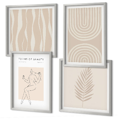 Set van posters met lijst Abstracte boho-decoraties