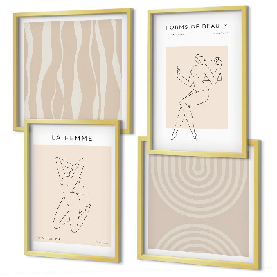 Meerluik in lijst Een verzameling minimalistische vormen