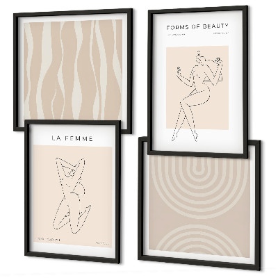 Meerluik in lijst Een verzameling minimalistische vormen
