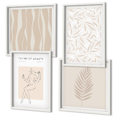 Set van posters met lijst Minimalistische plantmotieven