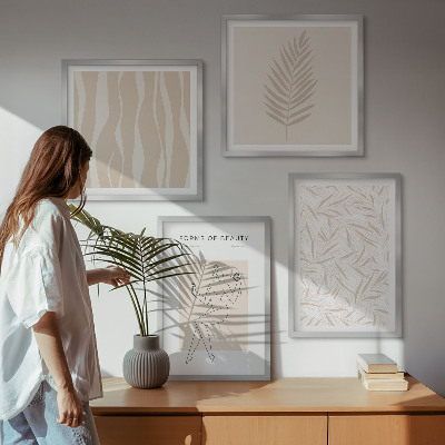 Set van posters met lijst Minimalistische plantmotieven
