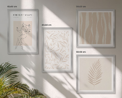 Set van posters met lijst Minimalistische plantmotieven
