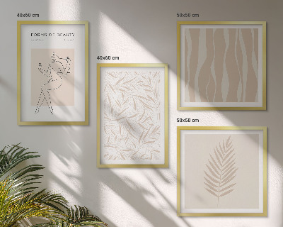 Set van posters met lijst Minimalistische plantmotieven