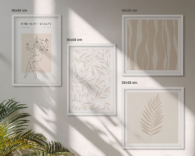 Set van posters met lijst Minimalistische plantmotieven