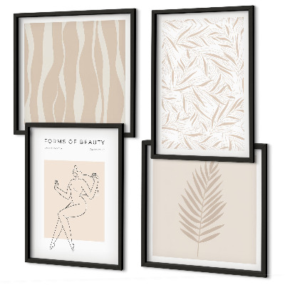 Set van posters met lijst Minimalistische plantmotieven