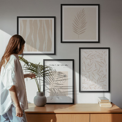 Set van posters met lijst Minimalistische plantmotieven