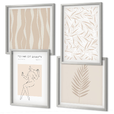Set van posters met lijst Minimalistische plantmotieven
