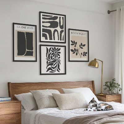 Set van posters met lijst Abstracte plantpatronen