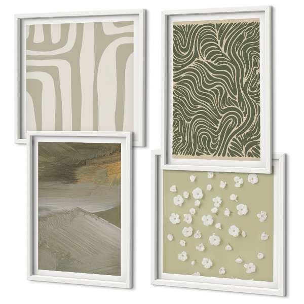 Set van posters met lijst Abstracte boho-patronen